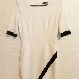 White and black mini dress from Fashion nova.